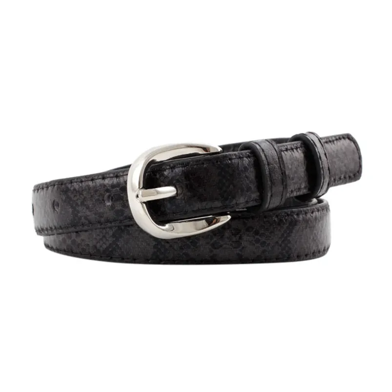 Women Man Unisex Vintage Leather Snake Buckle Leisure Belt Trouser Accessories Fashion Waistband Mini Belt 30AP10 (11)
