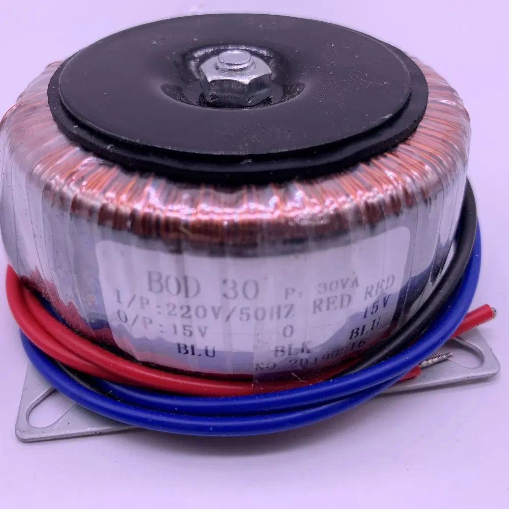 15V-0-15V 1A медный трансформатор 30VA 220V вход заказной тороидальный трансформатор для усилителя питания