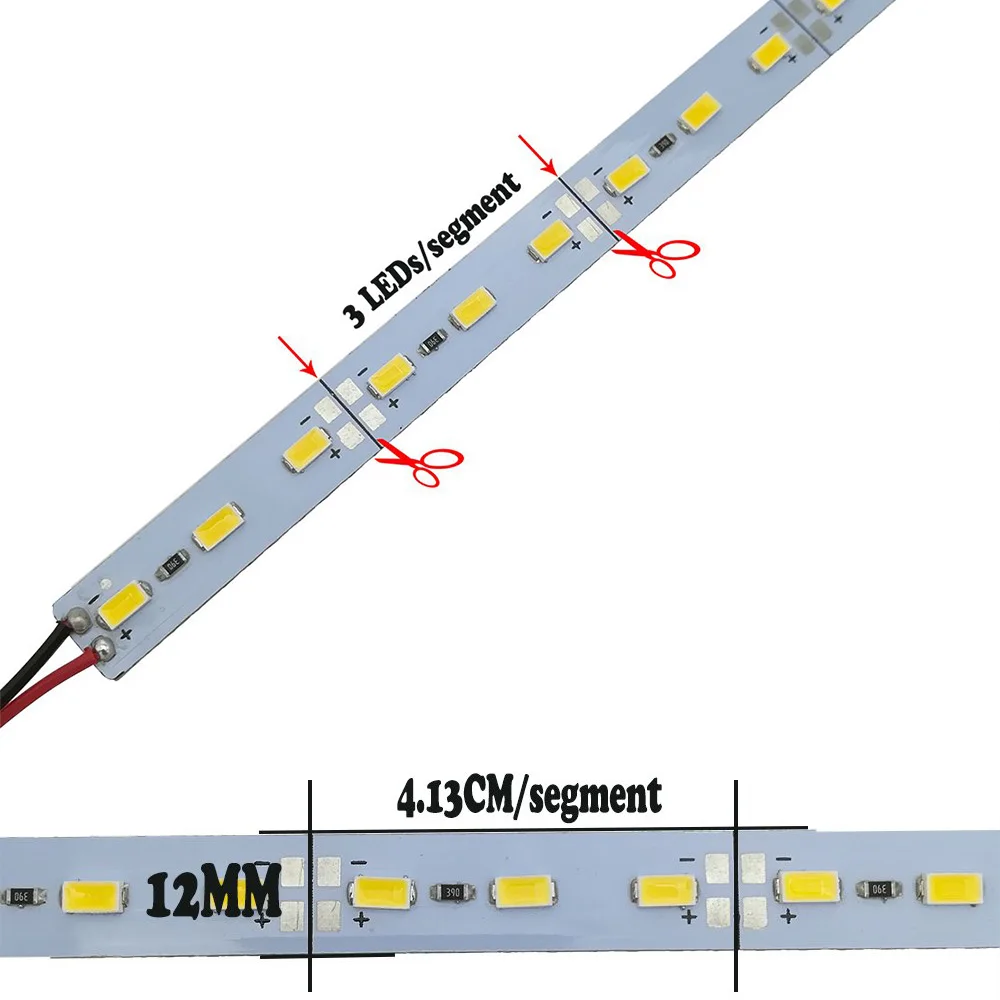 5/10 шт высокий CRI RA 90+ DC12V SMD5630 72 светодиодный s/M супер яркий Жесткий светодиодный светильник для DIY светодиодный светильник/дома/шкафа/кухни