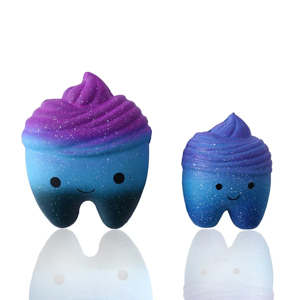 Забавный Squishy игрушки улыбка Лошадь Единорог зубы медленно расправляющиеся мягкие игрушки мягкие для сжатия симпатичный телефон ремешок с