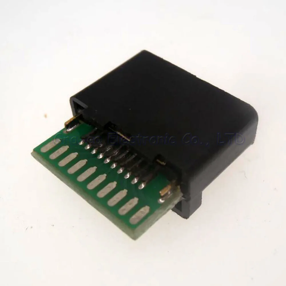 100set/lot Gold Plated HDMI A Type Female Socket with PCB Board plastic cover | Электроника
