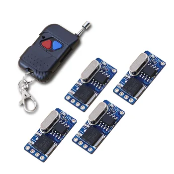 

Wireless Micro Remote Control Switch Mini Receiver DC3.5V 4.5V 5V 6V 7.4V 8.4V 9V 12V Wide Voltage Receiver Transmitter 315/433