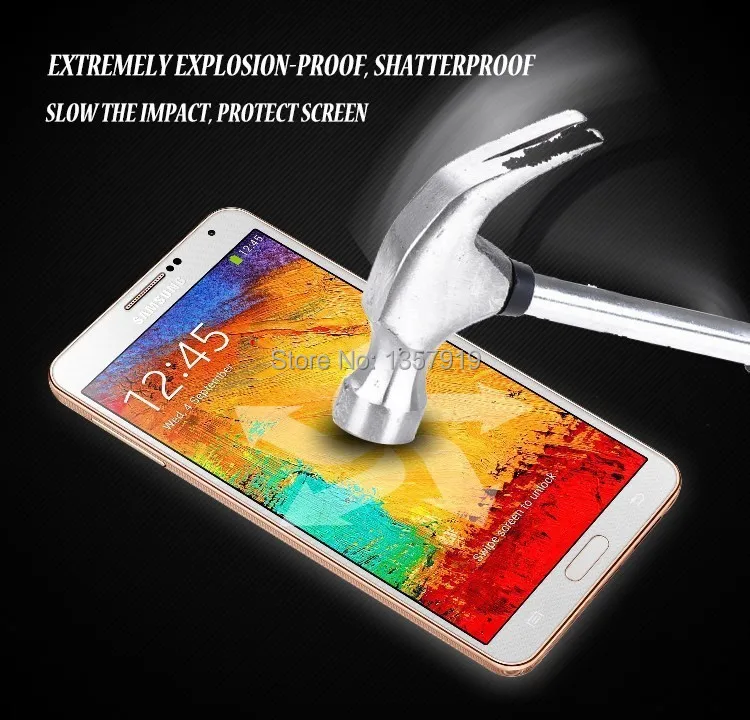 

New LCD Clear 0.3mm High Quality Tempered Glass screen protector Protective Film For Samsung Galaxy Note 3 4 5 N9000 300pcs/lot