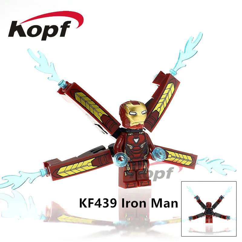 

Building Blocks Super Heroes Single Sale Iron Man INFINITY WAR Captain America Outrider Iron Spider Bricks Kids Gift Toys KF439