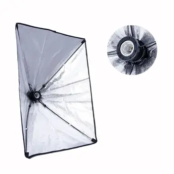 

50x70cm Studio Light Photography Softbox Umbrella Fr 4 Socket E27 Lamp Bulb Head