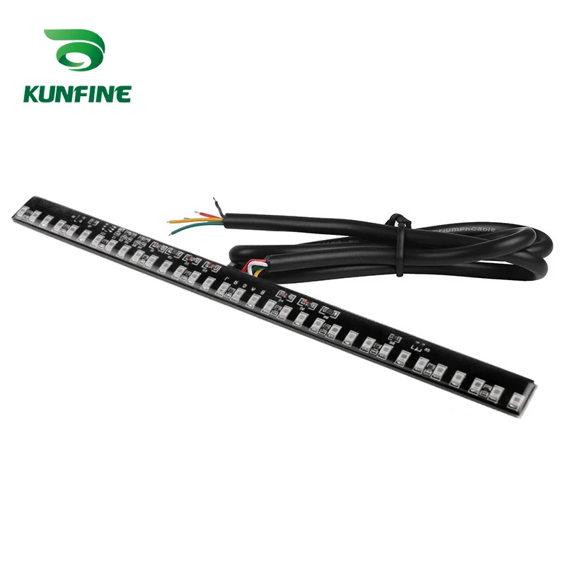 KUNFINE 4PCS Universal Motorcycle LED Turn Signal Indicators light Blinkers Flexible Bendable Amber Light 3 (6) L