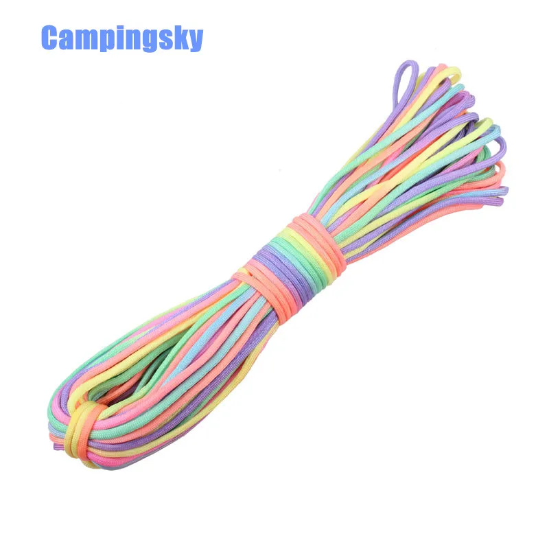 قوس قزح Paracord في 550 Paracord باراشوت نايلون الحبل الحبل حبل في الهواء الطلق تسلق paracord أداة تخييم قوس قزح Paracord في 550 Paracord باراشوت نايلون الحبل الحبل حبل في الهواء الطلق تسلق paracord أداة تخييم
