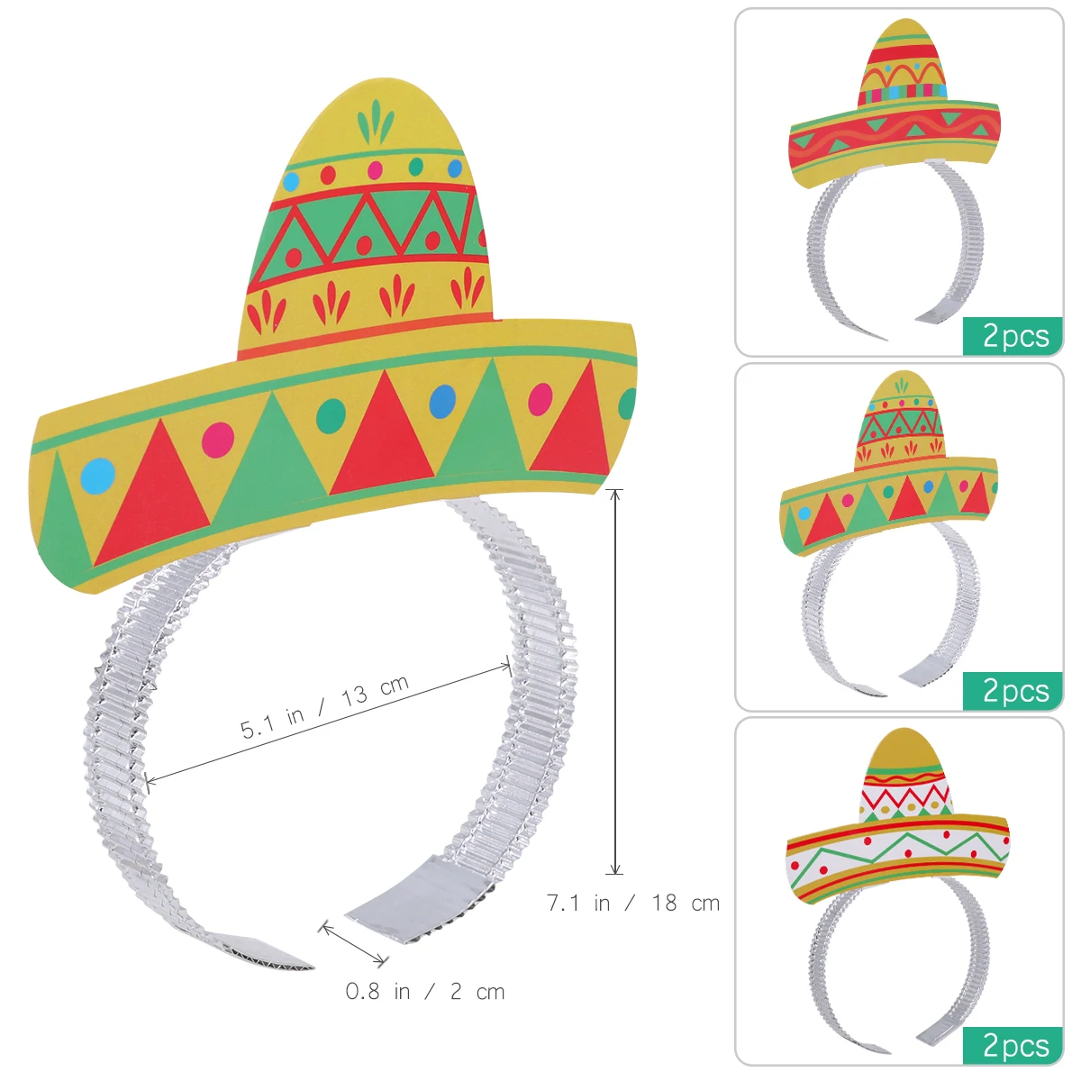 6 шт Cinco De Mayo Fiesta Party красочные Sombrero аксессуары головные повязки| |
