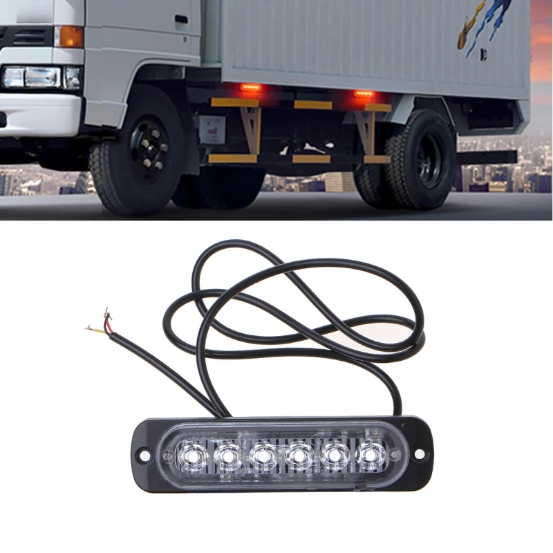 

Hot New 1 Pc 6 LED Auto Car Emergency Strobe Light Bar Warning Flash Flashing Truck Car Headlight Bulb Lamp