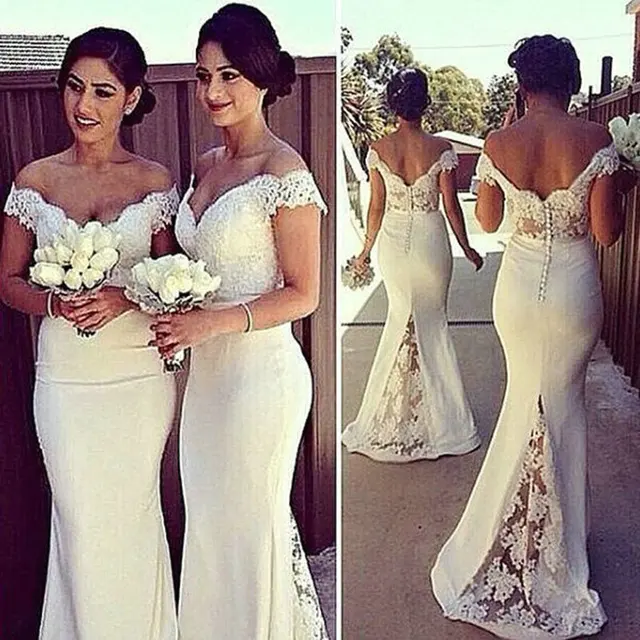Ivory Lace Bridesmaid Dresses