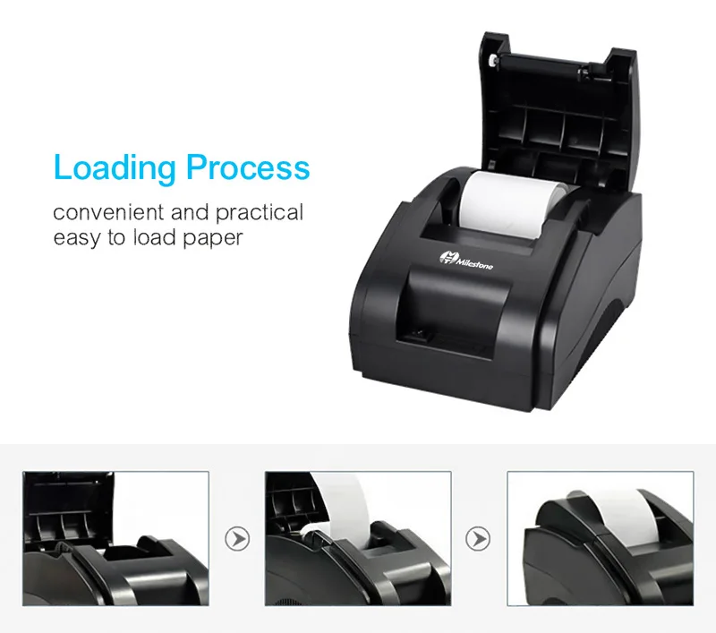 Milestone Thermal Printer MHT 58IIH Shop Hospital Supermarket Restaurant Support Cheap 58mm Width USB Port Receipt 1 Milestone Thermal Printer MHT 58IIH Shop Hospital Supermarket Restaurant Support Cheap 58mm Width USB Port Receipt 5