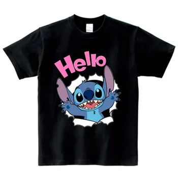 

Lilo & Stitch Print T Shirt Children T Shirts kids O-neck cotton T-shirt boy/girl leisure t shirt 2020 Summer Top baby tees NN