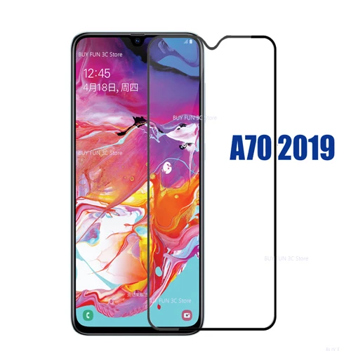 2-в-1 9D Камера эффектом гладкого закаленного Стекло для samsung galaxy A70 Стекло защитный Стекло для samsung a70 70 a705f SM-A705FN 70A - Цвет: only front glass