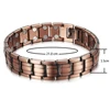 WelMag Healing Magnetic Copper Bracelets & Bangle for Men Bio Energy Double Row Magnet solid Copper Male Bracelets Jewelry ► Photo 2/6