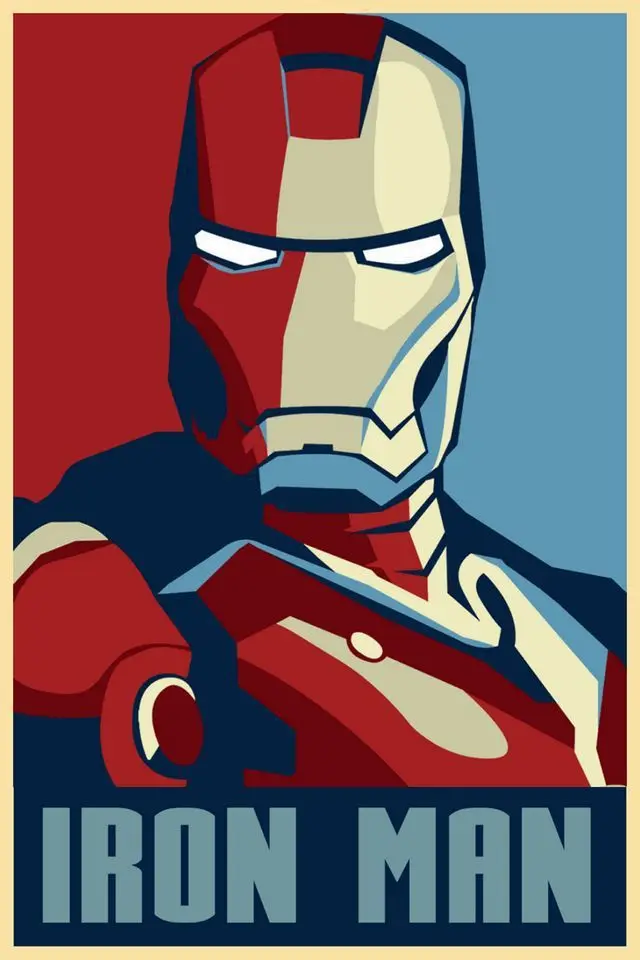 Custom Door Posters New Iron Man Cool Silk Fabric Cloth