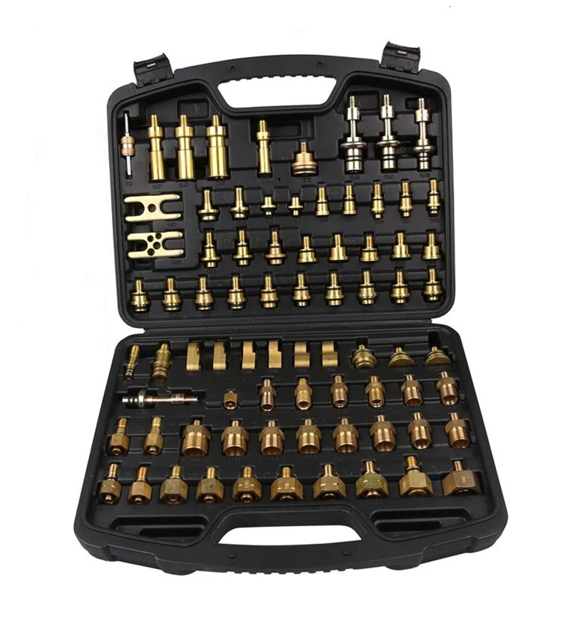 Auto Air Conditioning Leak Test Kit Detection Tool Adaptere Set 77pcs Y