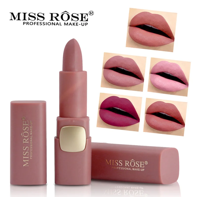 Miss Rose Lipstick Matte lips Moisturizing Makeup Lipsticks Waterproof