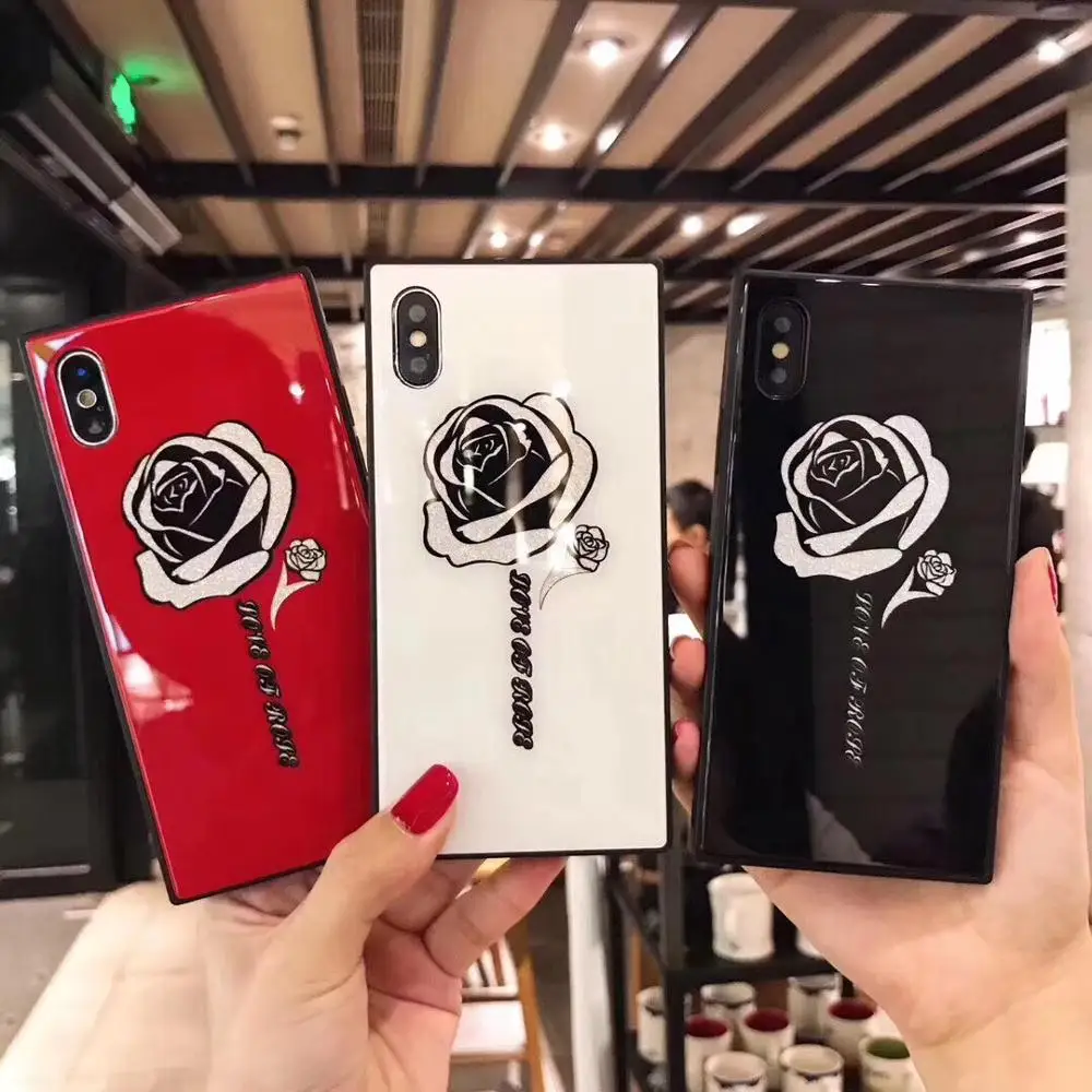 Luxury Glass Case For Apple iphone 6 7 8 10 Plus X XS XR MAX Cover 7plus 8plus 6G 6S XSMAX Funda Mirror Glossy Cell Phone Cases |