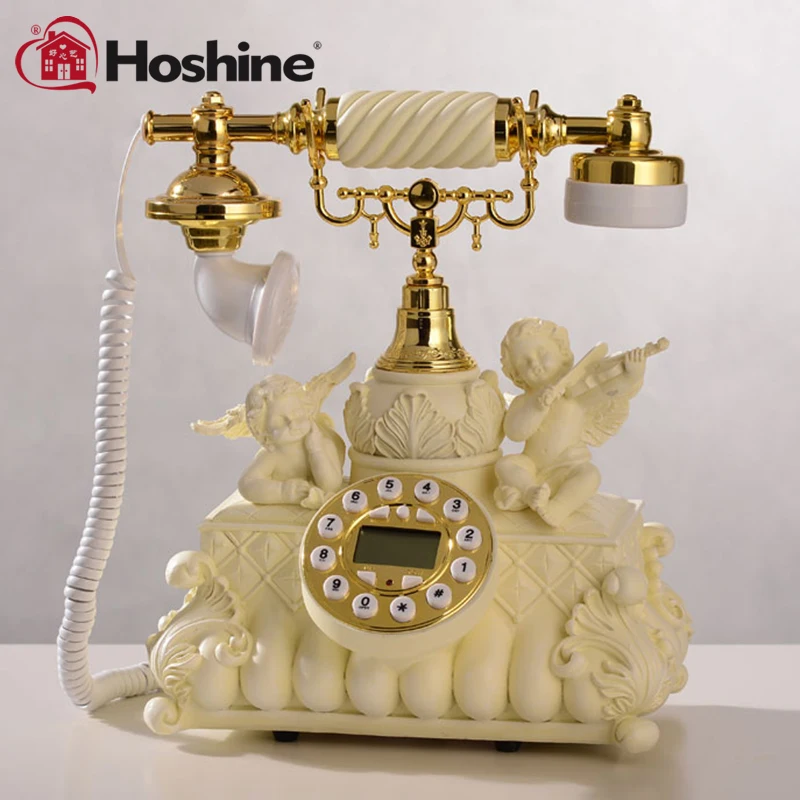 Hoshine Brand Novelty Design European Style Corded Phone Cupid Angels Antique Telephones