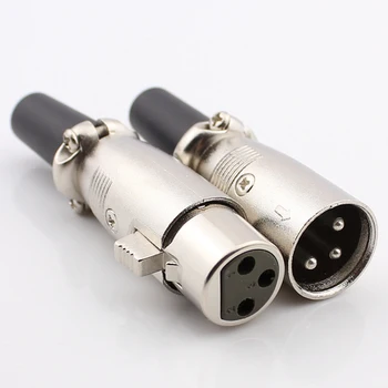 

100pcs Japanese Microphone 3 Pin XLR Connector Male Female Plug