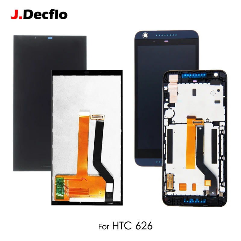 Дешево Для htc Desire 626 626G ЖК дисплей сенсорный экран дигитайзер полная сборка запасные части с без рамки 100% протестированный оригинальный черный