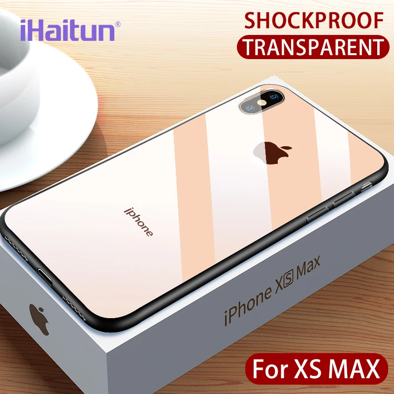 iHaitun Luxury Shock Proof Case For iPhone XS MAX XR X Cases Ultra Thin Soft Side Transparent For iPhone X 10 XS MAX Drop Cover