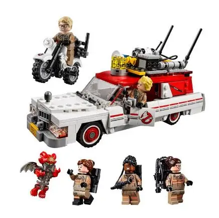 16032 586 шт. новый подлинный фильм серии Ghostbusters Ecto-1 и 2 Набор строительных блоков