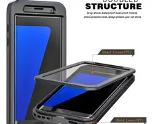 

IP68 waterproof underwater 3M 12h PC+SILICON phone case for samsung galaxy S7 S7 edge S8 S8 plus shell