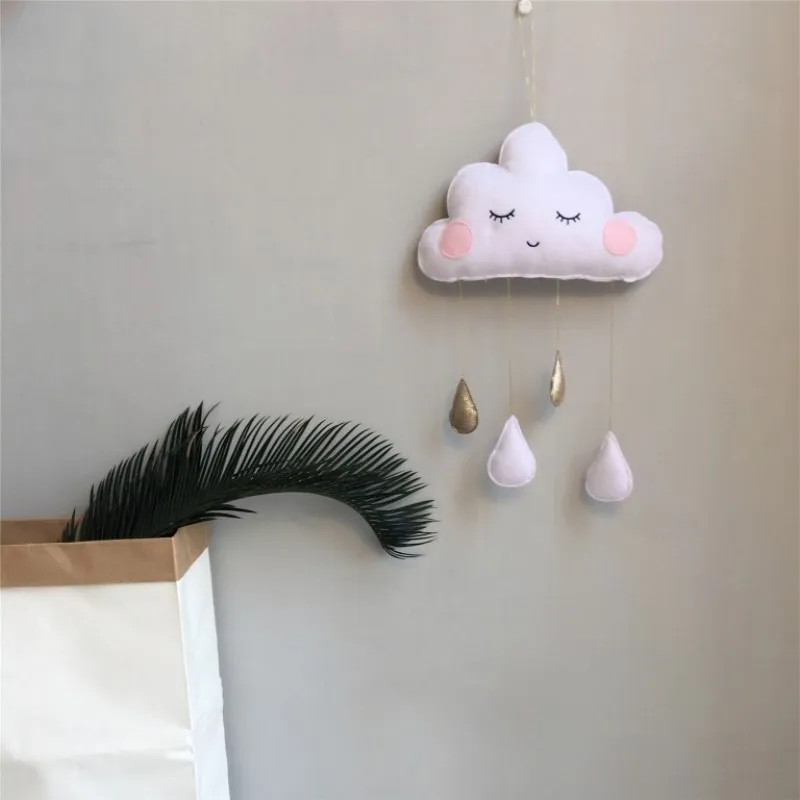 Войлочное облако капли дождя гирлянда лучшие подарки для девочек Настенное подвесное украшение скандинавские палатки для детской комнаты декор реквизит для фотосъемки