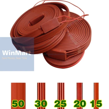 

Waterproof Flexible Silicone Rubber Heater Heating Belt 220V AC 15x20000mm 1600W Unfreezer for Pipeline Electrical Wires