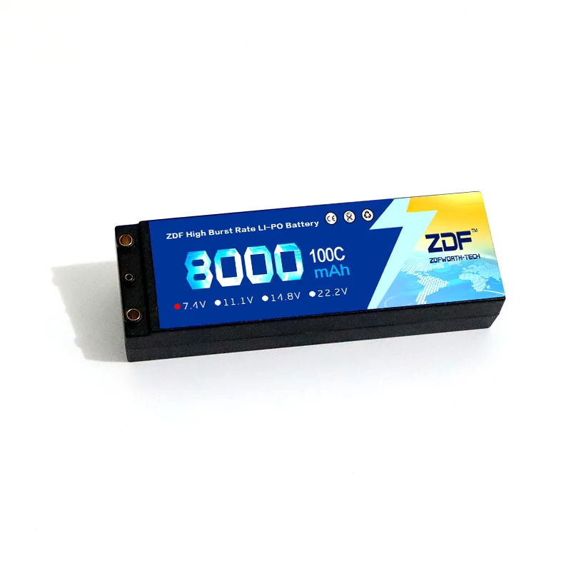 ZDF RC Car Lipo Battery 2S 2P 7 4 V 8000mah 100C Max 200C Hard чехол для самолета Traxxas Truck Support оптом|Детали и