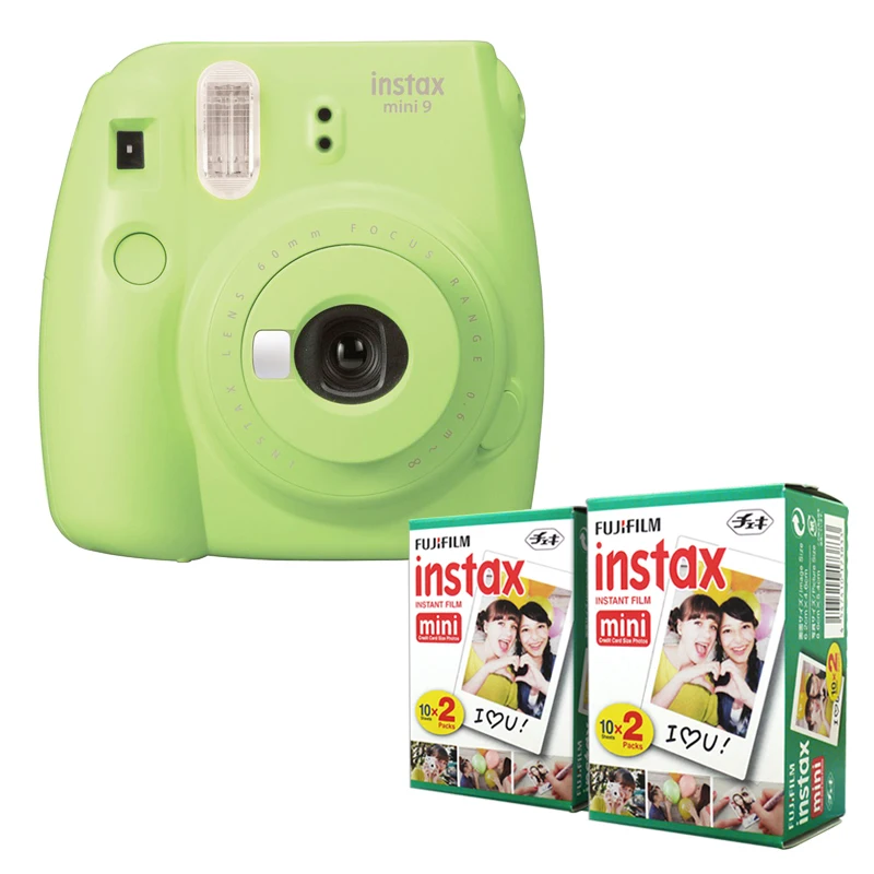 Fujifilm Instax Mini 9 мгновенная камера Lime Green + Fuji Обычная пленка 40 листов фото бумага|instant