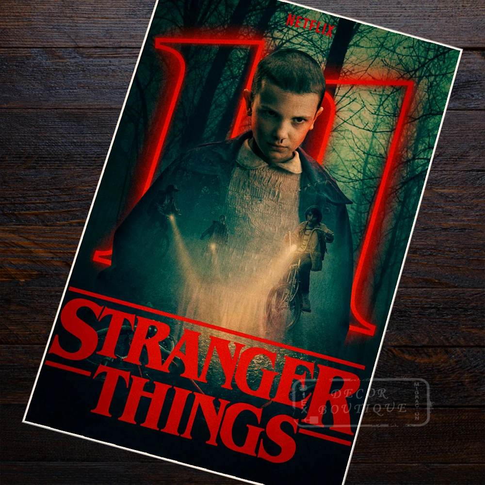 Sci-fi Movie Terror Poster Stranger Things Classic Retro Vintage Kraft Canvas DIY Wall Sticker Home Bar Posters Decoration | Дом и сад