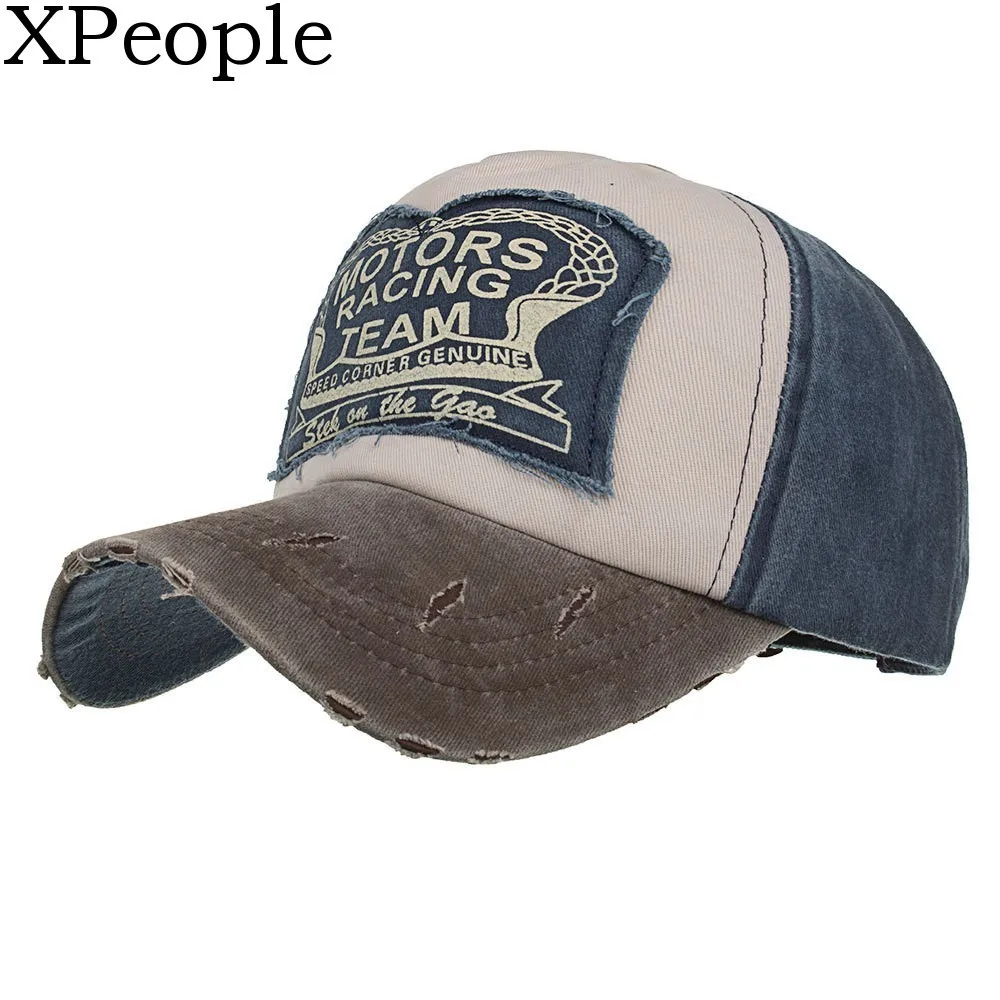 

XPeople Wholesale Vintage Washed Denim Cotton Sports Baseball Cap for Women and Men