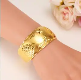 Большой широкий браслет в эфиопском стиле браслет золотые браслеты для ношения поверх рукава Дубай африканские Мужчины Женщины Девушки вечерние brdial Свадебные ювелирные изделия подарок - Окраска металла: b