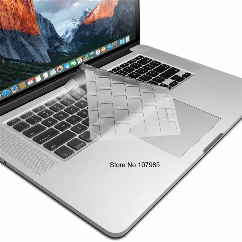 Защитный чехол для клавиатуры из ТПУ Apple macbook Air Pro с Retina 11 12 13 15 17 Touch Bar 3 4 2014 2015 2016