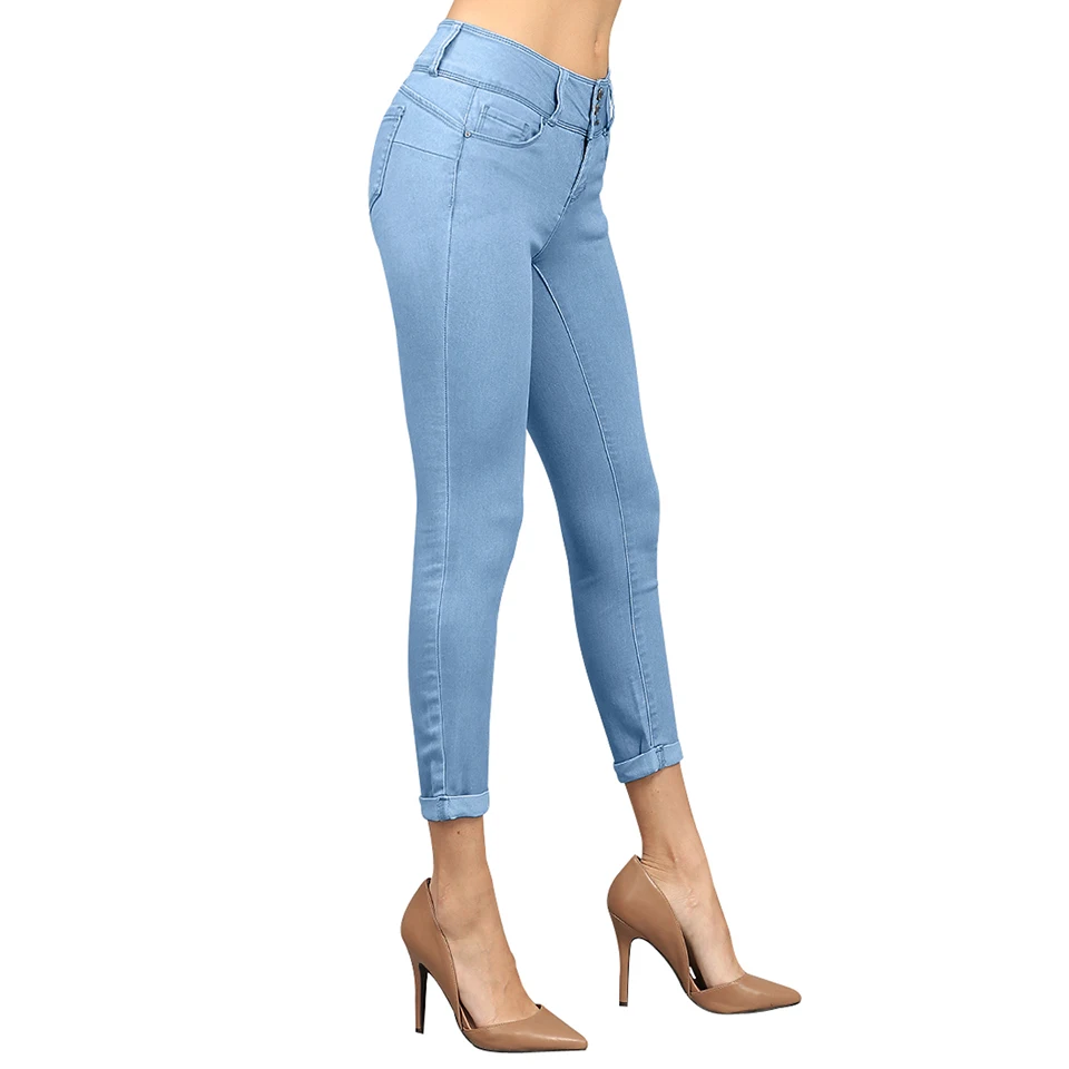 Light-Denim-Cuffed-Butt-Lifting-Skinny-Jeans-LC786015-4-3