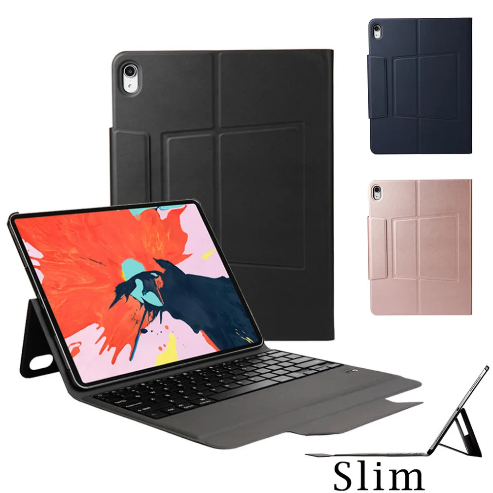 Case For iPad Pro 11 inch Luxury Leather Cover Bluetooth Keyboard Stand