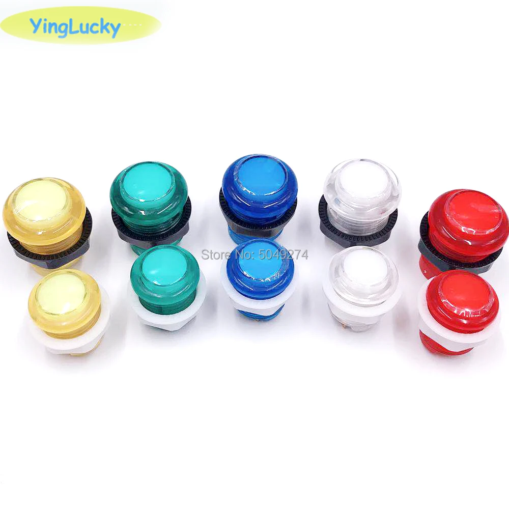 

24mm Push Button Arcade Button Led Micro Switch 5V/12V Power Button Switch Set Green/Yellow/Red/White/Blue