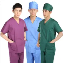 Скраб наборы хлопок скраб костюм медицинская форма Uniformes clinicos hombre скрабы мужские с коротким рукавом Брюки