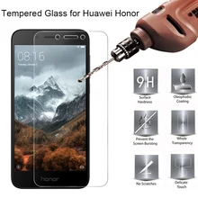 2 pièces verre trempé pour Huawei Honor 10 8C 8X Play 7X8 Lite Pro 9 Lite 6C 6A Film de protection antidéflagrant protecteur d'écran(China)