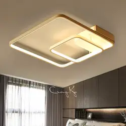 Квадратный потолочный светильник лампы для гостиной кухня заподлицо современные потолочные светильники с дистанционным управлением