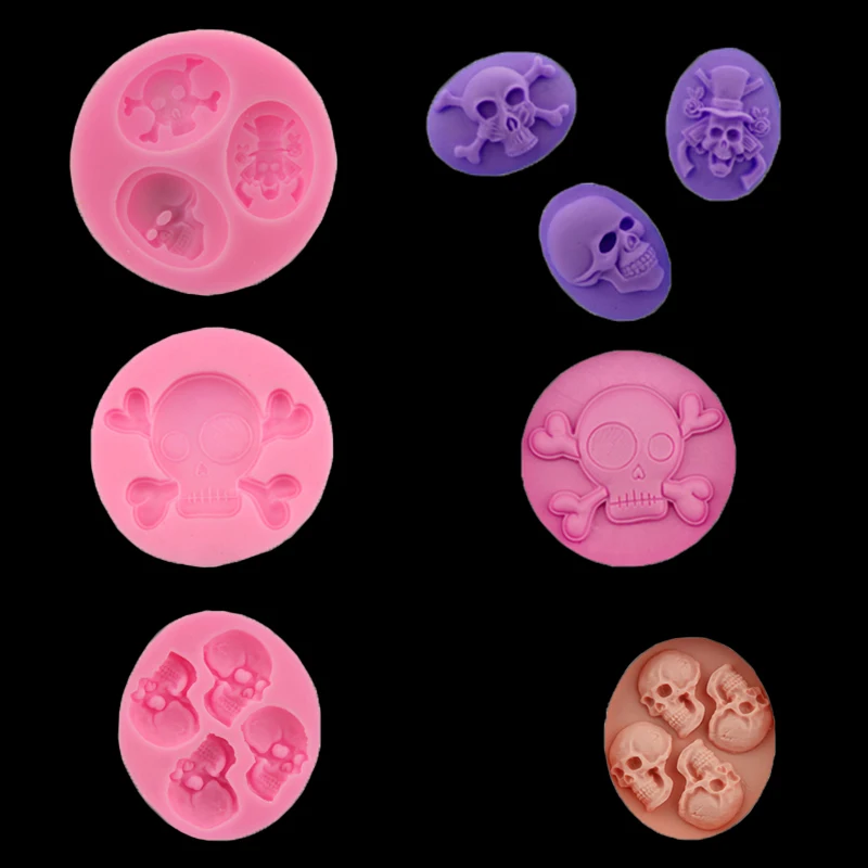 Силиконовая форма в виде черепа Diy украшение для Хэллоуина|cake decorating|jelly moldsilicone mold |