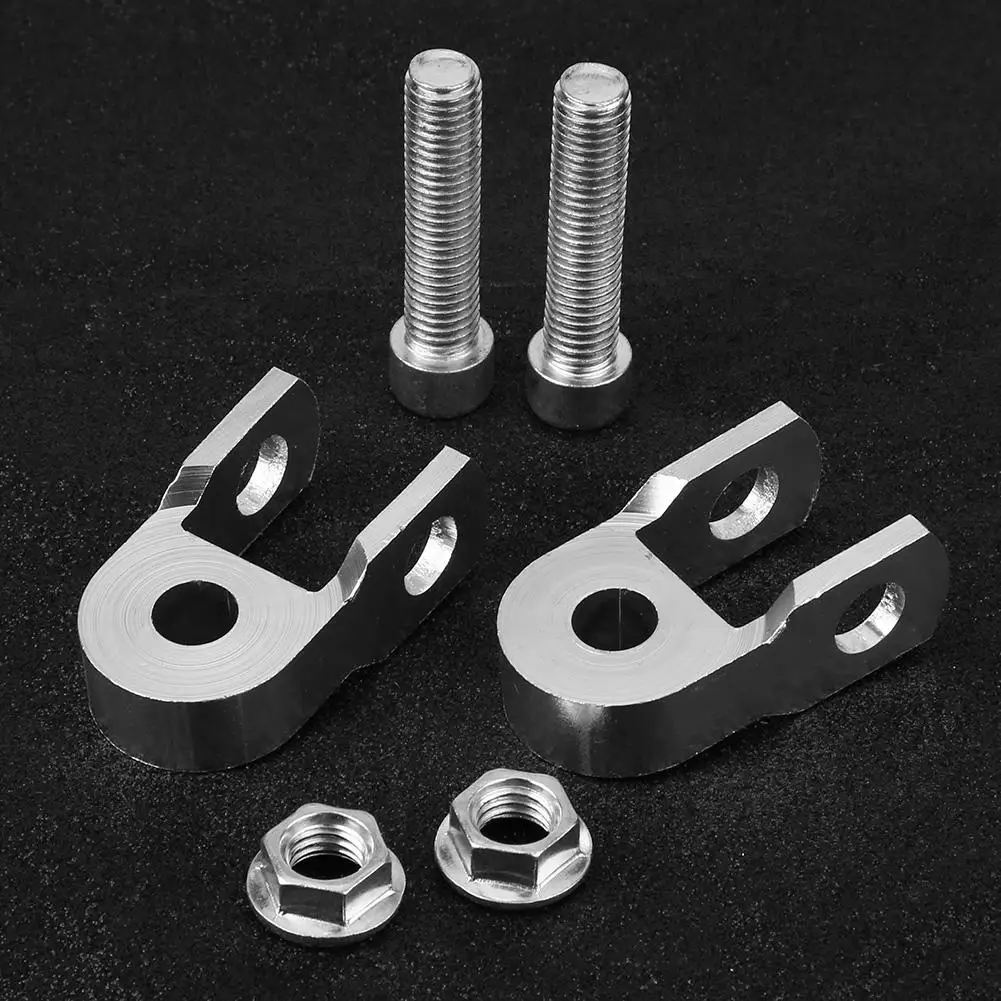 Shock Riser 2pcs Universal Motorcycle Rear Shock Absorber Riser Height Extension Silver No Screw 