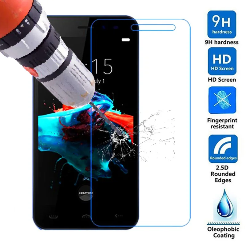 

For HomTom HT16 HT7 HT37 HT20 PRO 9H 2.5D Tempered Glass For H5 H6 HT5 HT50 HT8 S8 S16 Protective Film Explosion-Proof Screen