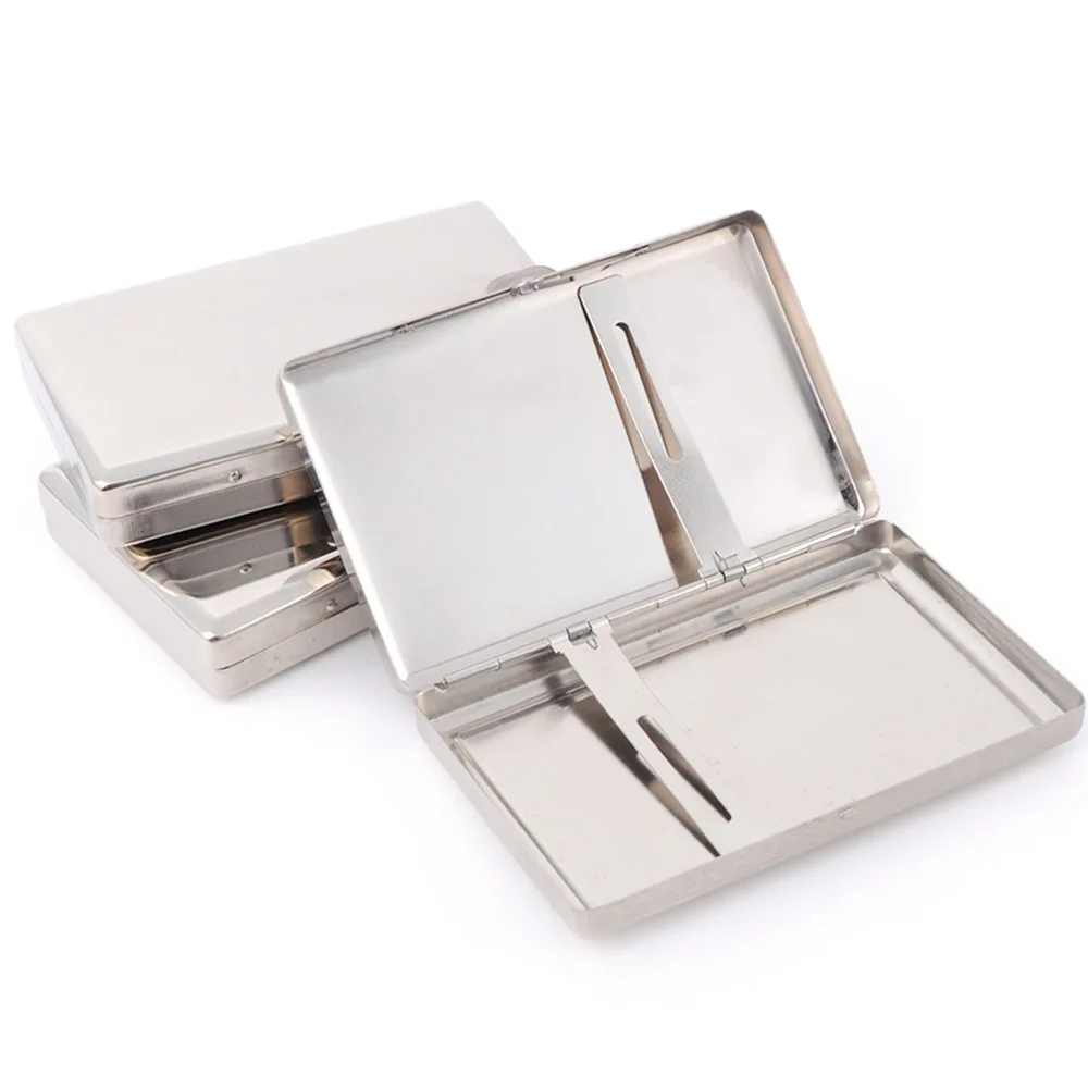 Metal Cigarette Tobacco Case Tobacco Case Box Light Aluminum Cigars Tobacco Holder Pocket Box