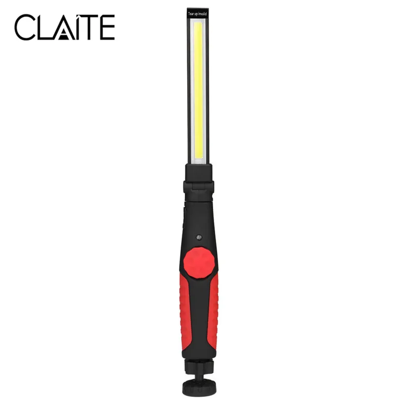 

CLAITE Upgraded Rotated Foldable Portable COB Flashlight Torch USB Rechargeable LED Work Light Magnetic COB Lantern