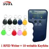Copiadora RFID EM4100 de 125KHz de mano lector de programador duplicador + 10 Uds. EM4305 T5577 Tarjeta de Identificación regrabable Keyfobs ► Foto 2/6