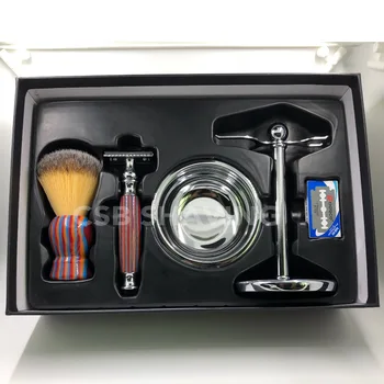

CSB Shaving Brush Gift Set Knot 20mm Synthetic Hair with 10PCS Blades
