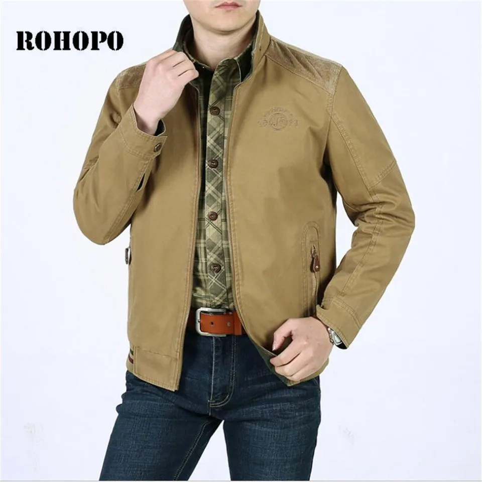 Мужская куртка карго ROHOPO зимняя/Осенняя Толстая хлопковая с двойным боковым